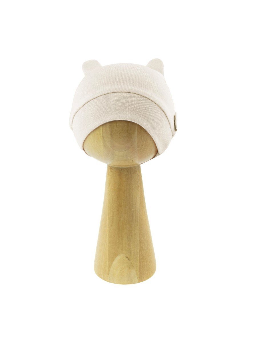 Niemowlęca czapka z uszami kremowa, Nicol r.52