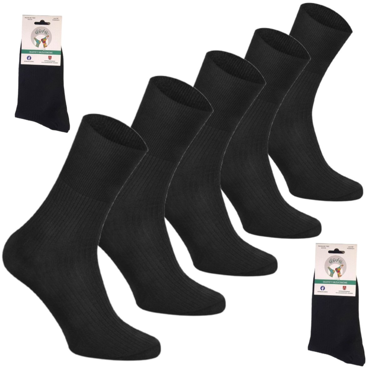 5x Medyczne Skarpetki Damskie Bawełniane Dorasocks Polski Producent 38-40