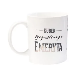 KUBEK SZCZĘŚLIWY EMERYT BIAŁY - Kubki - miniaturka - grafika 1