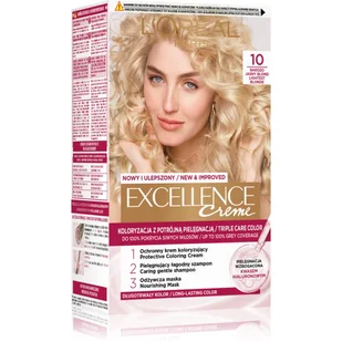 L’Oréal Paris Excellence Créme trwała farba do włosów 10 bardzo jasny blond - Farby do włosów i szampony koloryzujące - miniaturka - grafika 1