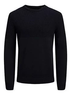 Jack&Jones JJSPENCER męska bluza z dzianiny Crew Neck, granatowa, XL, Marineblauer blezer, XL - Bluzy męskie - miniaturka - grafika 1