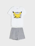 Piżamy chłopięce - Sinsay - Piżama dwuczęściowa Pokemon - biały - miniaturka - grafika 1