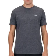 Koszulki męskie - Koszulka męska New Balance MT41070BKH - szara - miniaturka - grafika 1