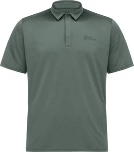 Jack Wolfskin Jack Wolfskin Delfami Polo Shirt 1809801-6000 Czarne S - Koszulki męskie - miniaturka - grafika 1