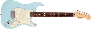 Fender Made in Japan Junior Collection Stratocaster Rosewood Fingerboard Satin Daphne Blue - Gitary elektryczne - miniaturka - grafika 1