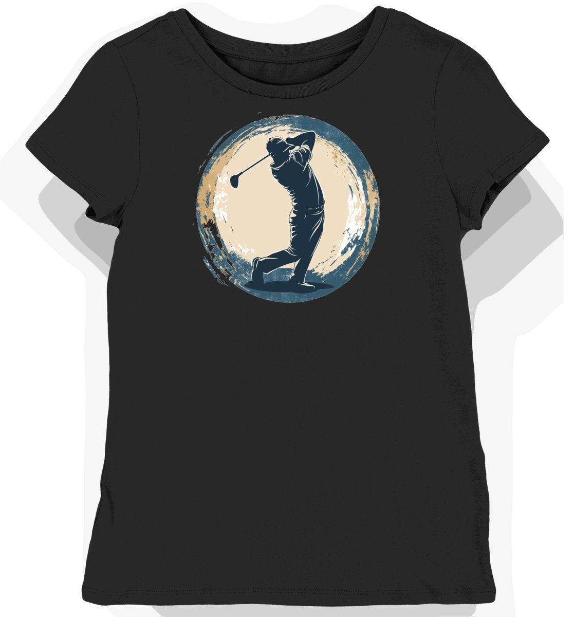 Koszulka damska czarna z motywem golfisty dla pasjonatów sportu XXL