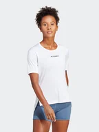 Odzież trekkingowa damska - adidas Koszulka techniczna Terrex Multi T-Shirt HM4040 Biały Regular Fit - miniaturka - grafika 1