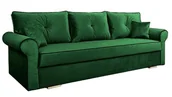 Sofy i kanapy - Rozkładana kanapa z funkcją spania butelkowa zieleń N1-K10 - miniaturka - grafika 1