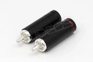 W&M audio wtyk RCA cinch black, srebrzony (2 szt.) - Złącza, przejściówki, adaptery - miniaturka - grafika 1