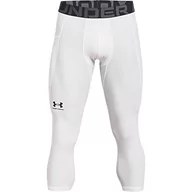 Legginsy - Under Armour Męskie legginsy Ua Hg Armour 3/4, wygodne i wytrzymałe legginsy na siłownię, lekka i elastyczna bielizna termiczna z dopasowaniem kompresyjnym - miniaturka - grafika 1
