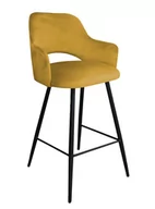 Taborety i hokery - Hoker krzesło barowe Milano podstawa czarna MG15 - miniaturka - grafika 1