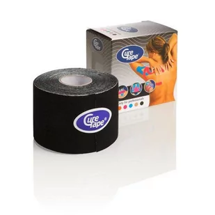 Cure Tape CLASSIC kinesiotaping Czarny 5cm x 5m - Akcesoria do rehabilitacji - miniaturka - grafika 1