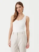 Koszulki i topy damskie - Calvin Klein Top K20K208246 Biały Slim Fit - miniaturka - grafika 1