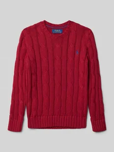 Sweter z dzianiny z prążkowanymi wykończeniami - Swetry dla chłopców - miniaturka - grafika 1