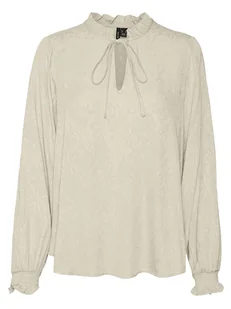 Vero Moda Bluzka w kolorze beżowym - Bluzki damskie - miniaturka - grafika 1