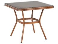 Stoły ogrodowe - Stół ogrodowy Szkło Ciemne drewno CASPRI II - miniaturka - grafika 1