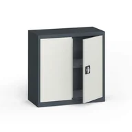 Szafy biurowe - KOVONA Szafa metalowa, 800 x 800 x 400 mm, 1 półka, antracyt/szara C37870.2.61.24B2B - miniaturka - grafika 1