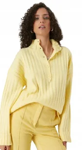 TRENDYOL ŻÓŁTY RYŻYWANY SWETER Z GOLFEM I GUZIKAMI S 5AA - Swetry damskie TRENDYOL ŻÓŁTY RYŻYWANY SWETER Z GOLFEM I GUZIKAMI S 5AA - Swetry damskie - miniaturka - grafika 1