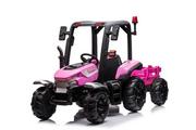 Pojazdy elektryczne dla dzieci - LEAN CARS Traktor Na Akumulator BLT-206 Różowy LT-9784-0 - miniaturka - grafika 1