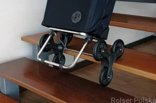 Torby i wózki na zakupy - ROLSER Wózek zakupowy do pokonywania schodów RD6 Saquet /czarny/ - grafika 1