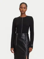 Bluzki damskie - KARL LAGERFELD Bluzka A3W17007 Czarny Slim Fit - miniaturka - grafika 1