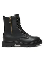 Buty dla dziewczynek - Tommy Hilfiger Trapery Lace-Up Bootie T3A5-33567-1351 S Czarny - miniaturka - grafika 1