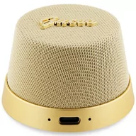Głośniki przenośne - Guess głośnik Bluetooth GUWSC3ALSMD Speaker Stand złoty/gold Magnetic Script Metal - miniaturka - grafika 1