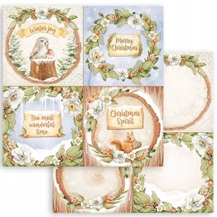 Papier 30x30 - Stamperia - Winter Valley 4 karty - Scrapbooking - miniaturka - grafika 1