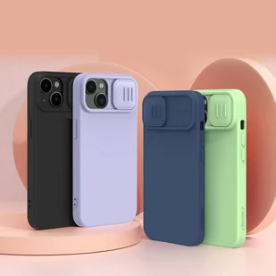 Nillkin CamShield Silky Silicone Case etui iPhone 14 pokrowiec z osłoną na aparat zielony - Etui i futerały do telefonów - miniaturka - grafika 16