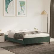 Łóżka - Lumarko Rama łóżka, ciemnozielona, 140x190 cm, aksamitna - miniaturka - grafika 1