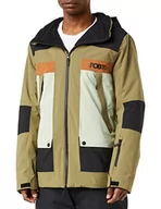 Kurtki męskie - 4F Męska kurtka snowboardowa Kums003, khaki, XXXL, Khaki, 3XL - miniaturka - grafika 1