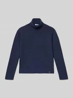 Swetry dla dziewczynek - Sweter z dzianiny z golfem - miniaturka - grafika 1