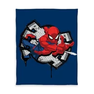 Koce i narzuty dla dzieci - Koc dziecięcy 130x170 Spiderman granatowy polarowy H24 - miniaturka - grafika 1