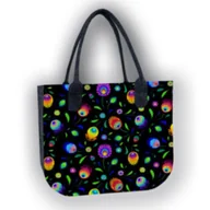 Torebki damskie - Duża Damska Torba Filcowa na ramię z regionalnym wzorem Lady Kujawiak - miniaturka - grafika 1