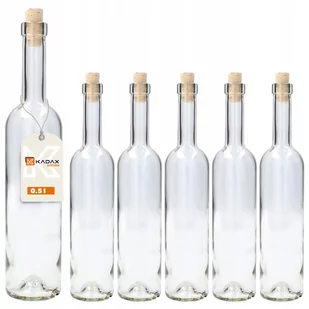 KADAX Butelka Nalewki Z Korkiem Wino fi19,5 6szt - Domowy wyrób alkoholu - miniaturka - grafika 1