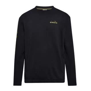 Bluzy męskie - Bluza męska DIADORA SWEATSHIRT CREW BLKBAR - grafika 1