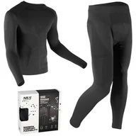 Pozostała odzież narciarska - BIELIZNA TERMOAKTYWNA CZARNA MĘSKA BTZ0060  ZESTAW L/XL RAGNAR NILS - miniaturka - grafika 1