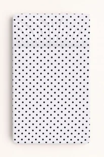 Prześcieradło bawełniane z gumką do łóżeczka 120x60 cm - grochy czarne - Prześcieradła dla dzieci - miniaturka - grafika 1
