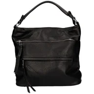 Torebki damskie - Torebka Damska Elegancka duży czarny worek - miniaturka - grafika 1