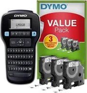 Drukarki kart i etykiet - Dymo- drukarka etykiet LM 160 Value Pack+3xS0720530 taśma D1 czarna/biała 12mm - miniaturka - grafika 1