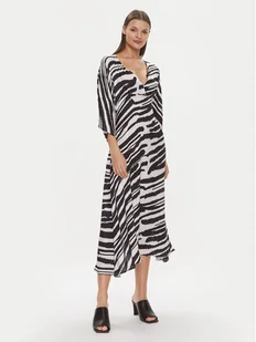 Fracomina Sukienka letnia FR24SD3029W413R8 Czarny Regular Fit - Sukienki - miniaturka - grafika 1