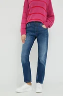 Spodnie damskie - Sisley jeansy damskie high waist - miniaturka - grafika 1