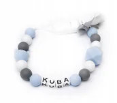 Akcesoria do smoczków - Silikonowa zawieszka do smoczka z imieniem KUBA - miniaturka - grafika 1