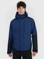 Kurtki i kamizelki sportowe męskie - 4F Kurtka trekkingowa membrana 10000 męska - granatowa L - miniaturka - grafika 1