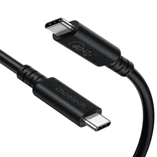 Choetech kabel USB-C - USB-C USB 4 Gen3 100W 40Gbps/8K 0.8m czarny XCC-1028 - Kable USB - miniaturka - grafika 1