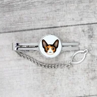 Spinki do mankietów i krawatów - Kot Cornish Rex Spinka do krawata Męska biżuteria - miniaturka - grafika 1