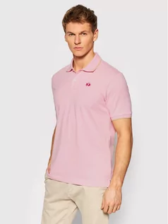 Koszulki męskie - La Martina Polo BPMP04 PK031 Różowy Regular Fit - grafika 1