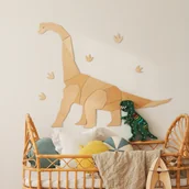Wyposażenie pokoiku dziecięcego - Drewniany dinozaur na ścianę diplodok - miniaturka - grafika 1