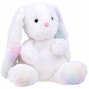 Pluszowy biały tęczowy Królik maskotka Pluszak 24 cm ZA4401 - Maskotki i pluszaki - miniaturka - grafika 1