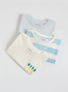 Reserved - Bawełniany t-shirt 3 pack - złamana biel - Bluzki dla niemowląt - miniaturka - grafika 1